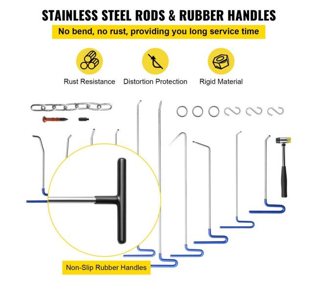 Dažų nepažeidžiantis įlenkimų šalinimo rinkinys5