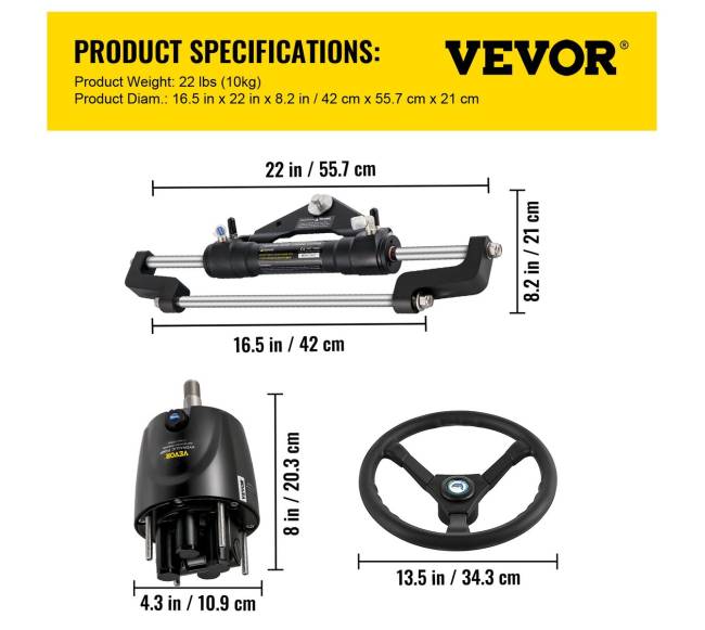 Hidraulinis valties vairo komplektas iki 300 AG6
