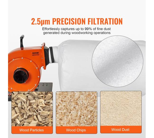 Dulkių surinktuvė 1 AG, 460 CFM oro srautas2