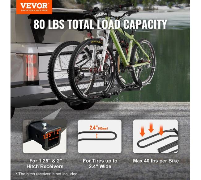 Dviračių laikiklis su kabliu, 2 dviračiai1