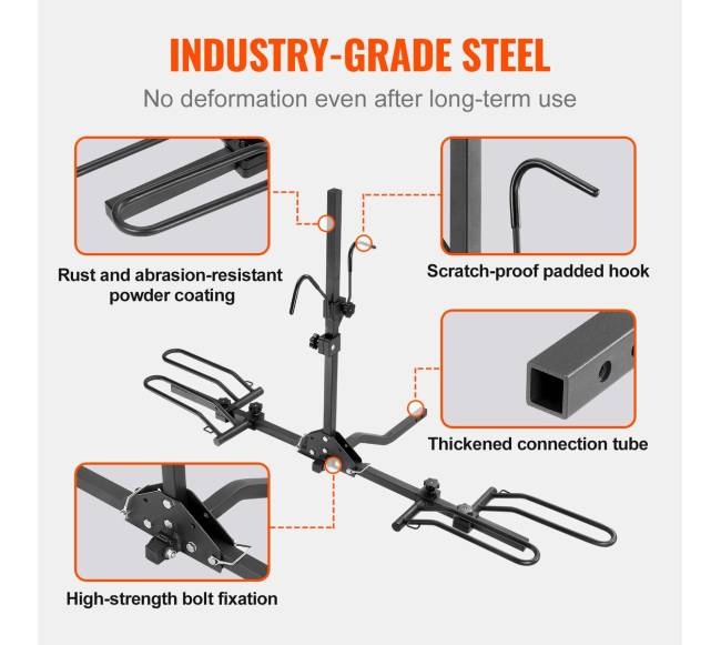 Dviračių laikiklis su kabliu, 2 dviračiai5