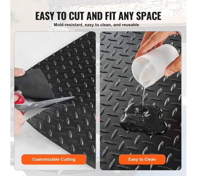 Diamond tipo guminė grindų danga, 3 mm, juoda4