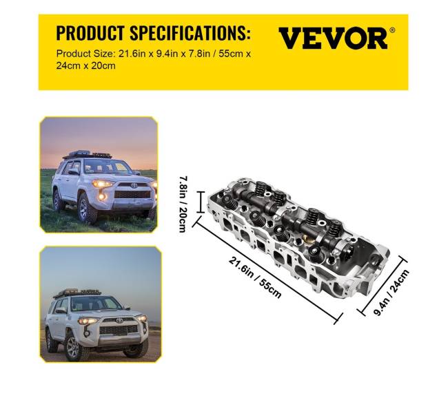 Cilindro galvutė Toyota 4 Runner ir Pickup 2.4L6