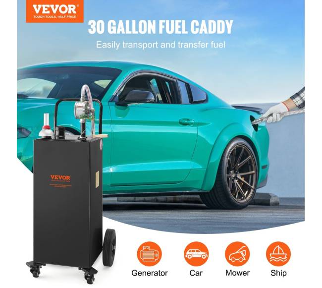 113 litrų kuro vežimėlis su rankiniu siurbliu1