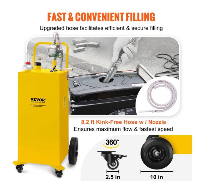 35 galonų kuro vežimėlis su pompa5