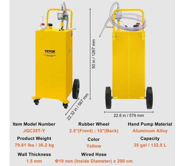 35 galonų kuro vežimėlis su pompa6