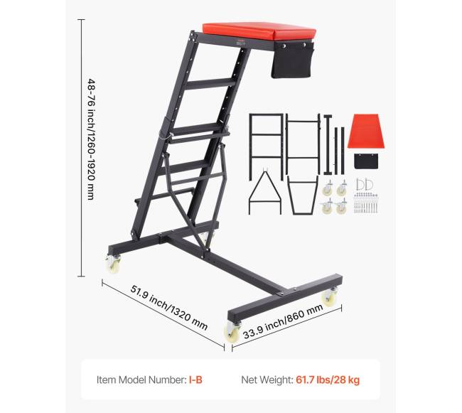 Automobilių ropojimo platforma su reguliuojamu aukščiu6