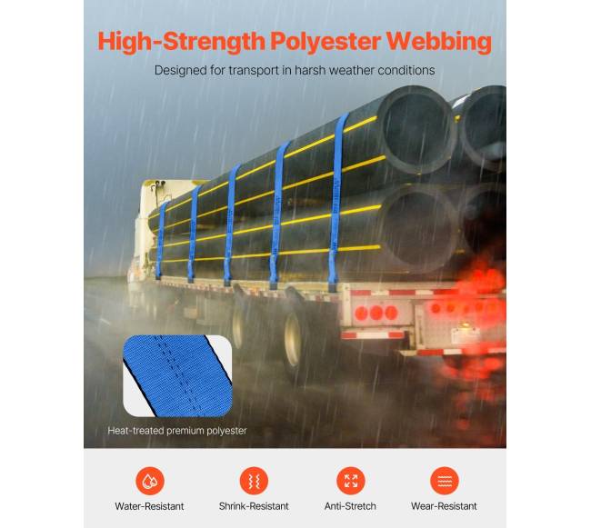 Keltuvų diržai 10,2 cm x 9,1 m, mėlyni (10 vnt.)2