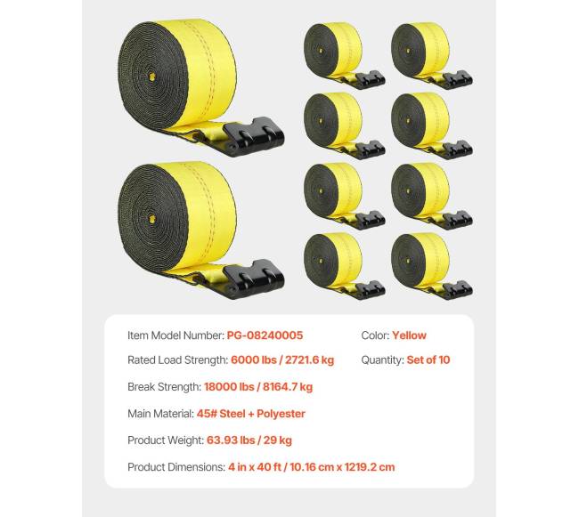 Kablysnių diržai, 10,2 cm x 12,2 m, 2,7 t apkrova6