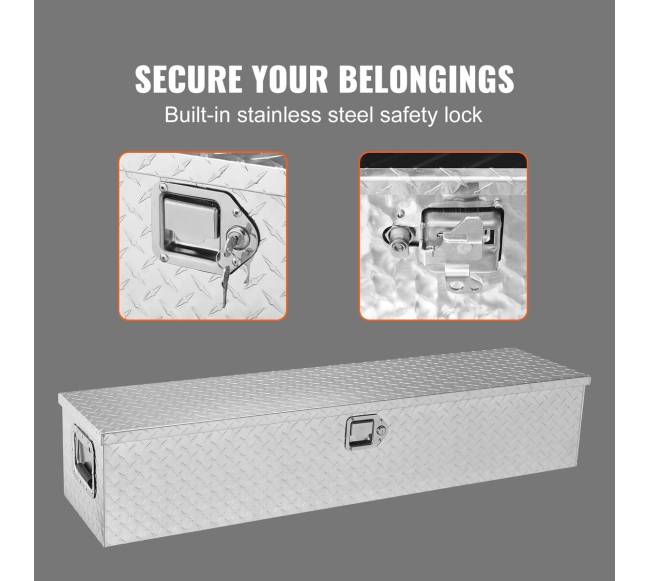 Aliuminė įrankių dėžė sunkvežimio lovai su užraktu3