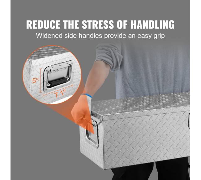 Aliuminė įrankių dėžė sunkvežimio lovai su užraktu4