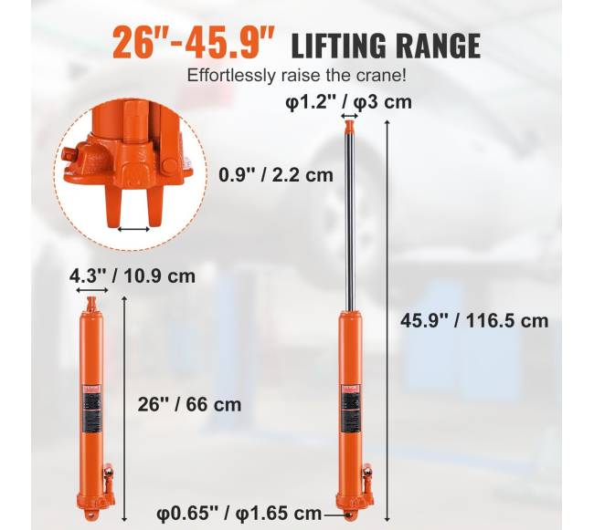 Hidraulinis ilgas keltuvo cilindras 8 t2