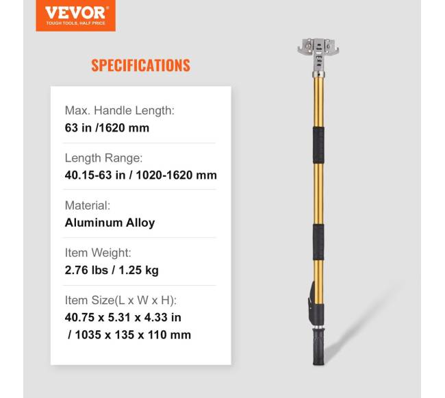 Gipso kartono dėžutės laikiklis, 102-162 cm6