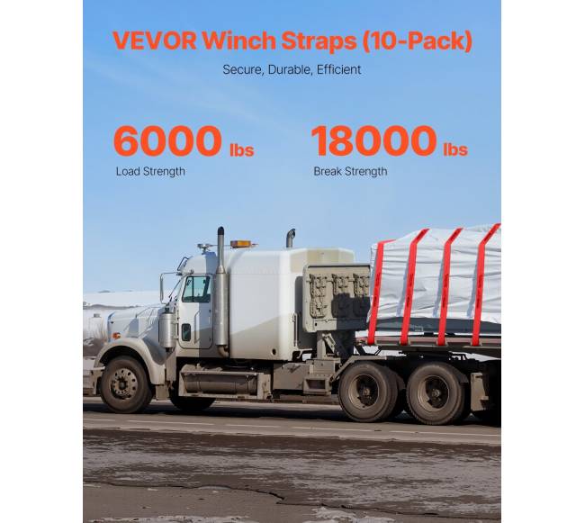 Krovinių tvirtinimo diržai su kabliuku 10.2 cm x 9.1 m1