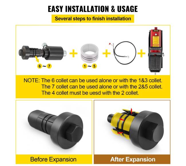 Hidraulinis išmetamųjų vamzdžių plėtiklis 4 antgaliai4