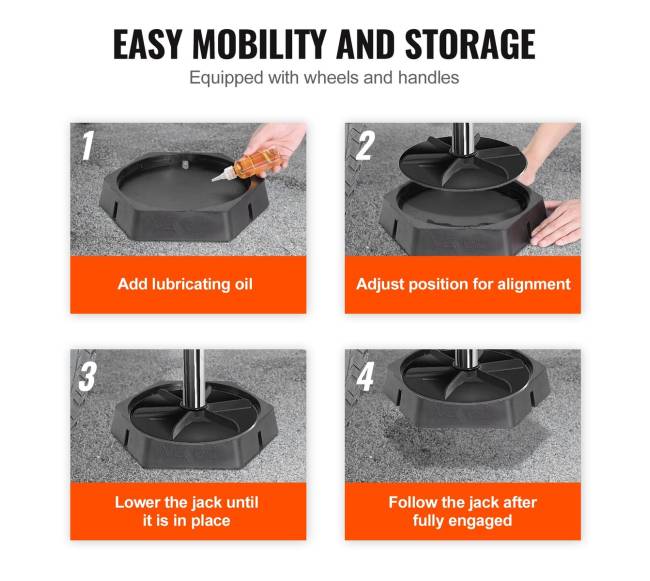 Kemperinės atramos rinkinys (4 dalių), 9 cm guminiai padai4