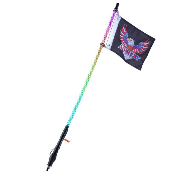 3 ft LED spiralinė antena su nuotoliniu valdymu9