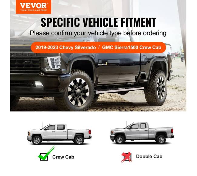 Šoninės pakopos Chevy Silverado Sierra 2019-20241