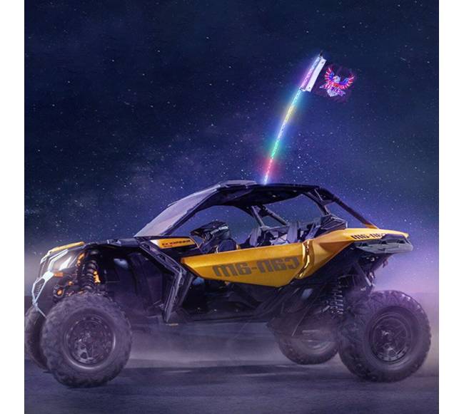 LED švytinčioji antena 4ft RGB su valdymu7