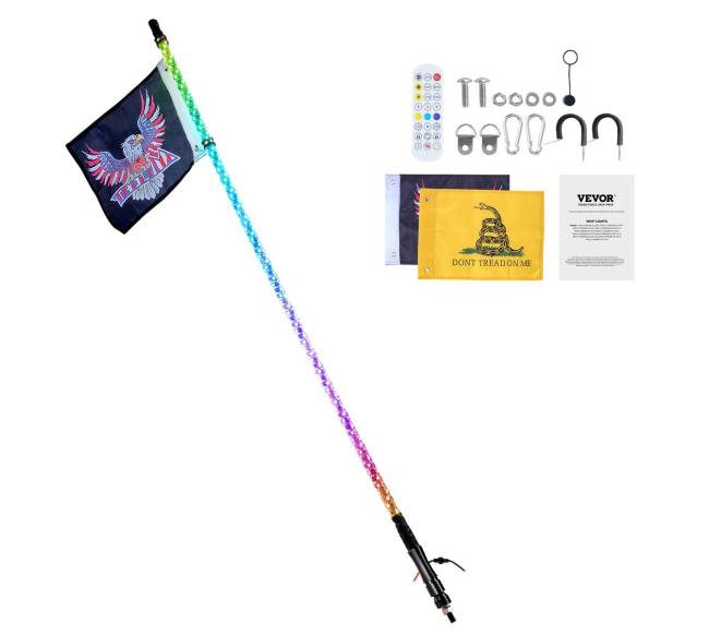 LED švytinčioji antena 4ft RGB su valdymu8