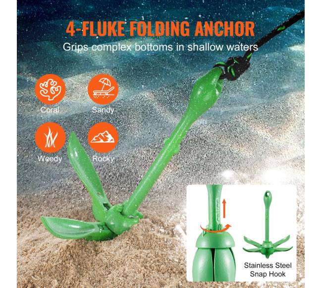 Baidarės inkaras su virve ir plūde2