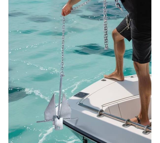 Flukų tipo inkaro komplektas su grandine ir virve7