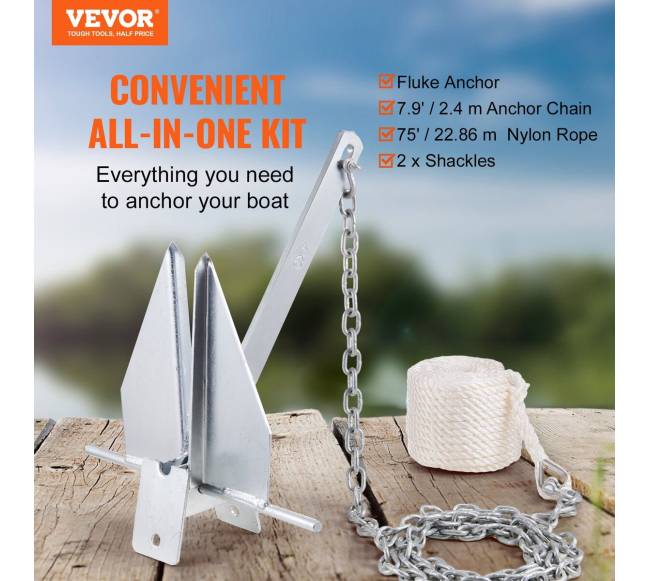 Fluko tipo inkaro rinkinys mažiems laivams1