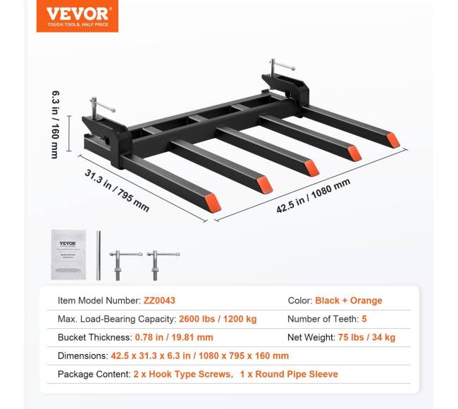 Gnybtiniai šakių šakes 48 cm kibirui6