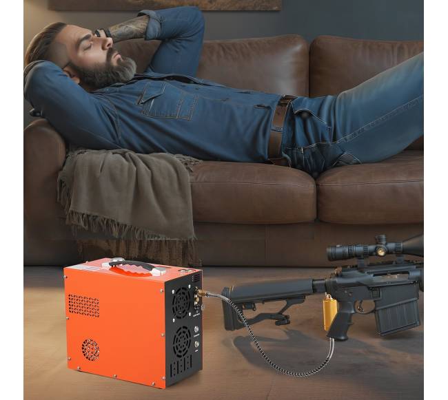 Nešiojamas pcp oro kompresorius su automatine sustabdymo funkcija7