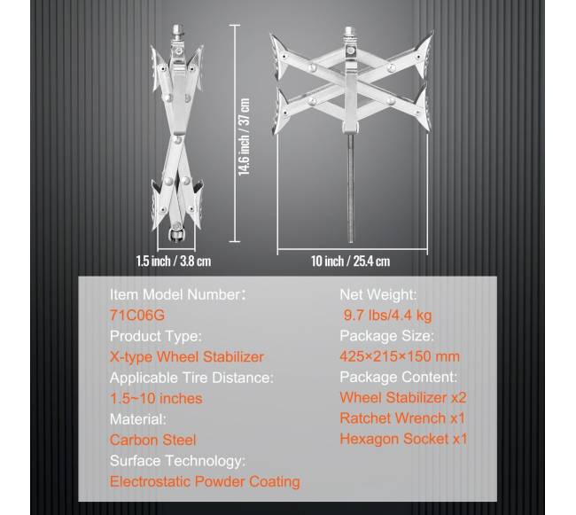 Kemperių ratų stabilizatorius, X formos6