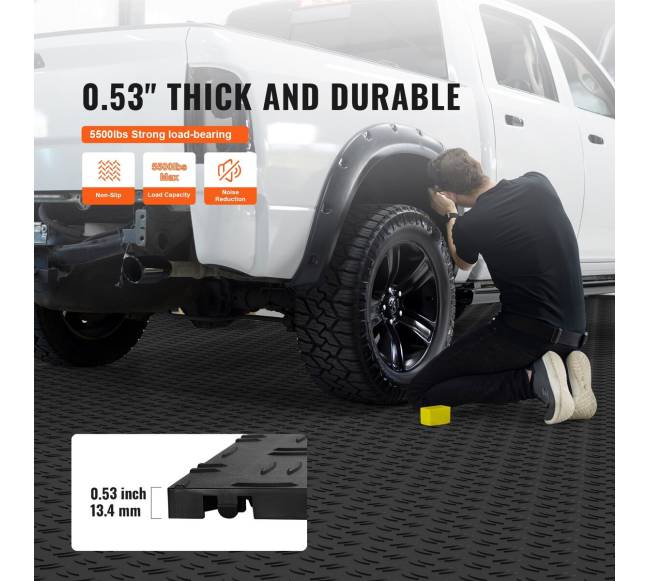 Tarpusavyje sujungiamos garažo plytelės, juodos2