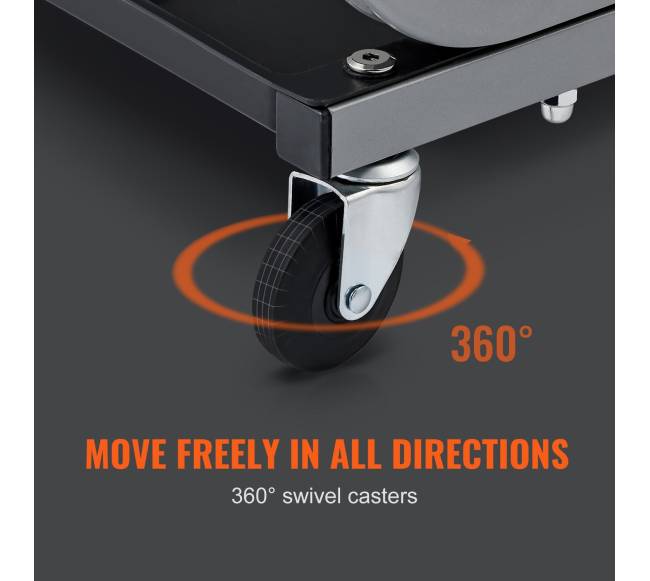 Mechaniko garažo taburetė su įrankių dėklu2