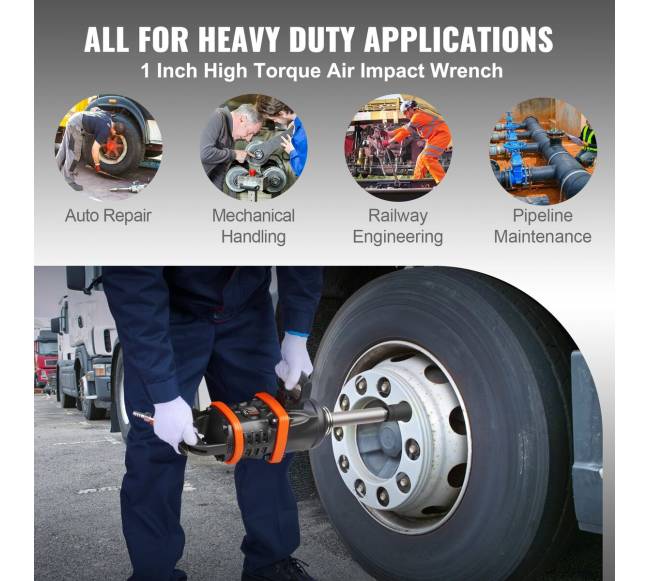 2,5 cm oro smūginis veržliaraktis su 20 cm prailgintu priekalu5