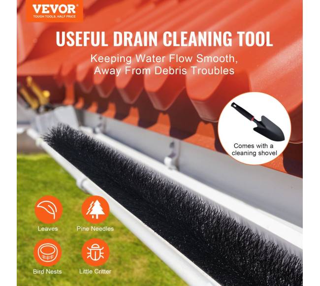 Latakų šepetys lapams, 9 metrų ilgis, 10 vnt.1