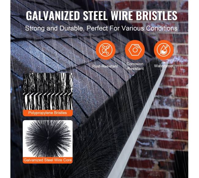 Latakų šepetys lapams, 9 metrų ilgis, 10 vnt.3