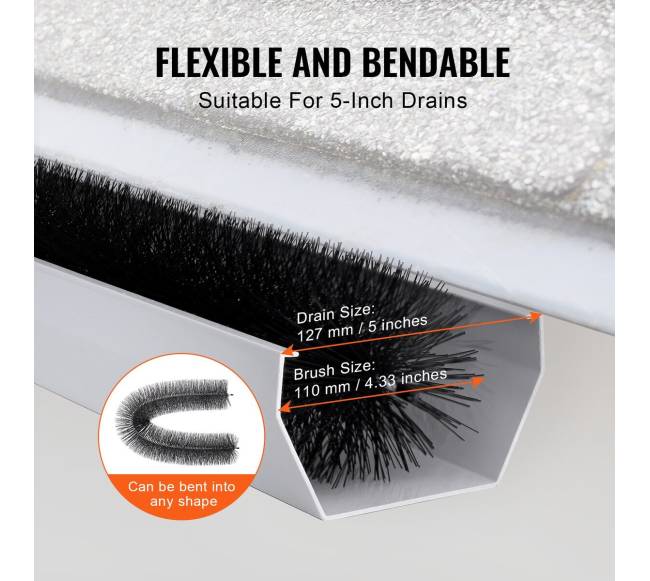 Latakų šepetys lapams, 9 metrų ilgis, 10 vnt.4