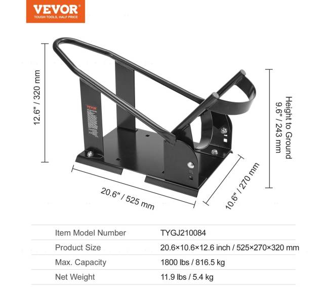 Motociklų rato gaubtas, 816,5 kg talpa6