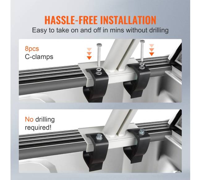 Aliumininė sunkvežimio laikiklis su C-gnybtais, 363 kg4