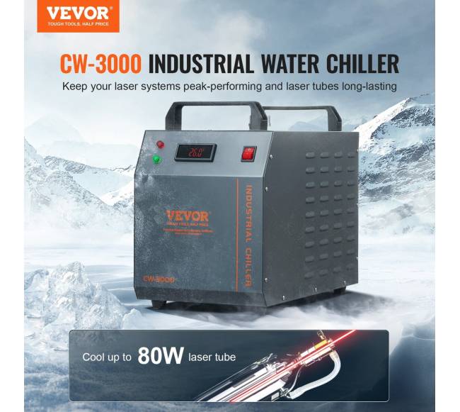 Pramoninis vandens šaldytuvas CW-3000 aušinimo sistema1