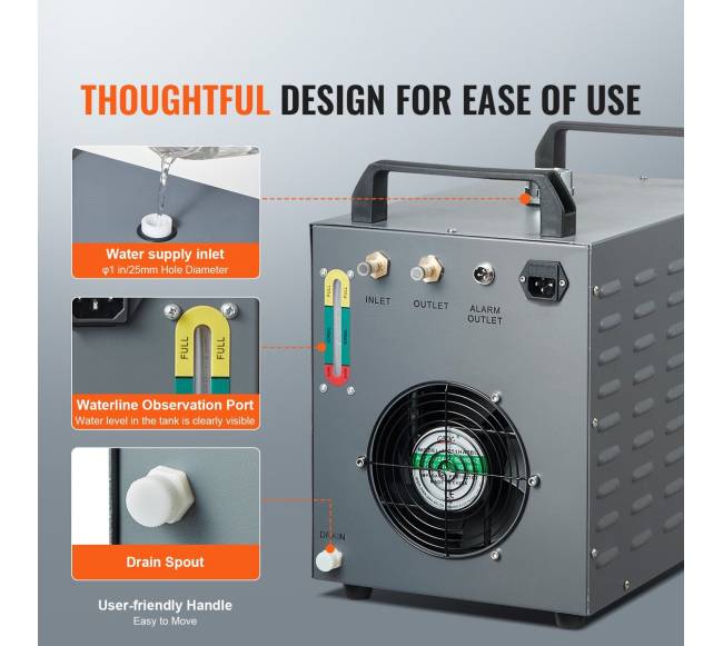 Pramoninis vandens šaldytuvas CW-3000 aušinimo sistema5