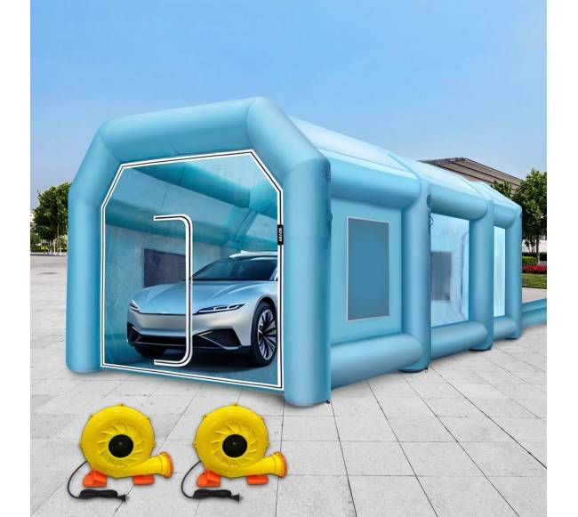 Pripučiama dažymo palapinė 9 x 6 x 4 m su filtru ir 2 ventiliatoriais7