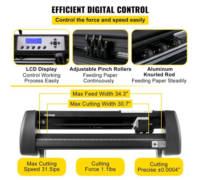 870 mm vinilų pjaustymo mašina su SignCut programine įranga2