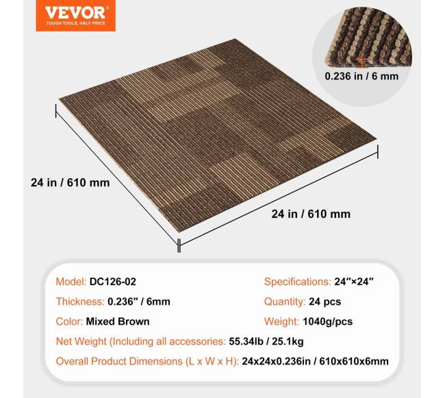 Kiliminės plytelės su paminkštinimu, 24 plytelės6