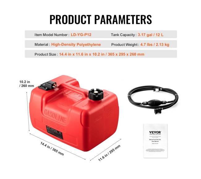 Nešiojamas 12L kuro bakas laivams6