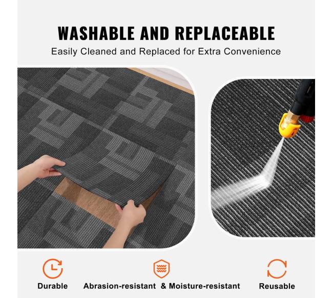 Kiliminės plytelės su paminkštinimu, 24x24 col. pilka5