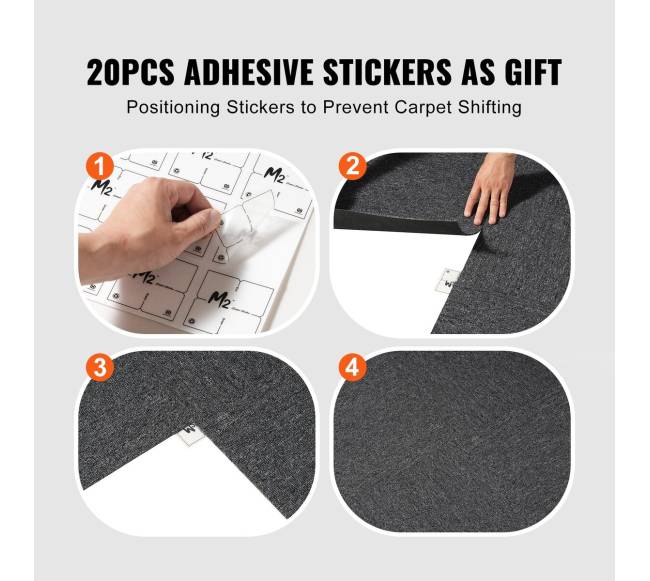 Plytelės kilimui su paminkštinimu, 20 plytelių2