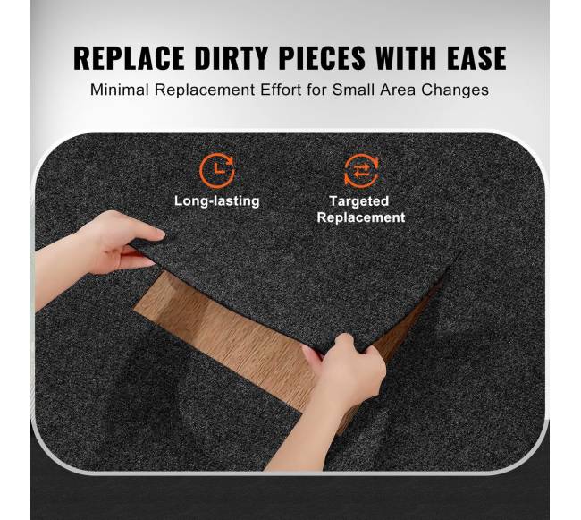 Lipni kiliminė plytelė, 61x61 cm, juoda5