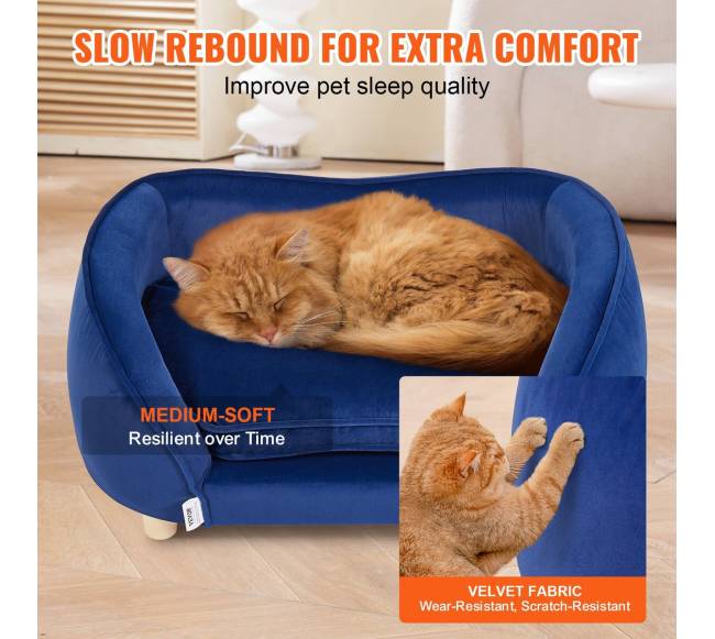 Tamsiai mėlyna augintinio sofa, 37 kg svoris3