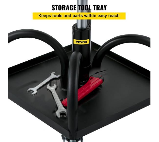 Reguliuojama garažo kėdutė su ratukais, 135 kg3