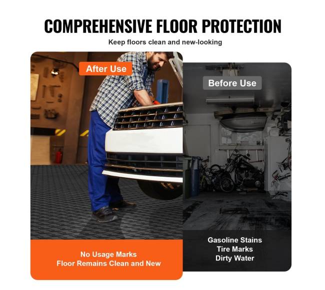 Plytelės garažui su užraktais, 25 vnt., juodos4